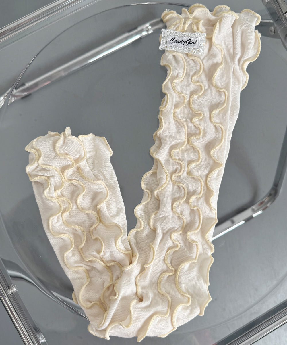 ビビッドレディ VIVIDLADY 配色 メロウ ロングソックス （クリーム） クリーム