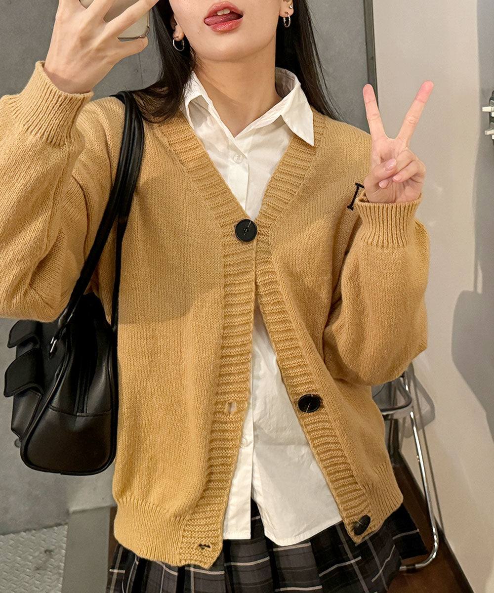 ビビッドレディ VIVIDLADY オーバーフィット ニットカーディガン （ベージュ） ベージュ