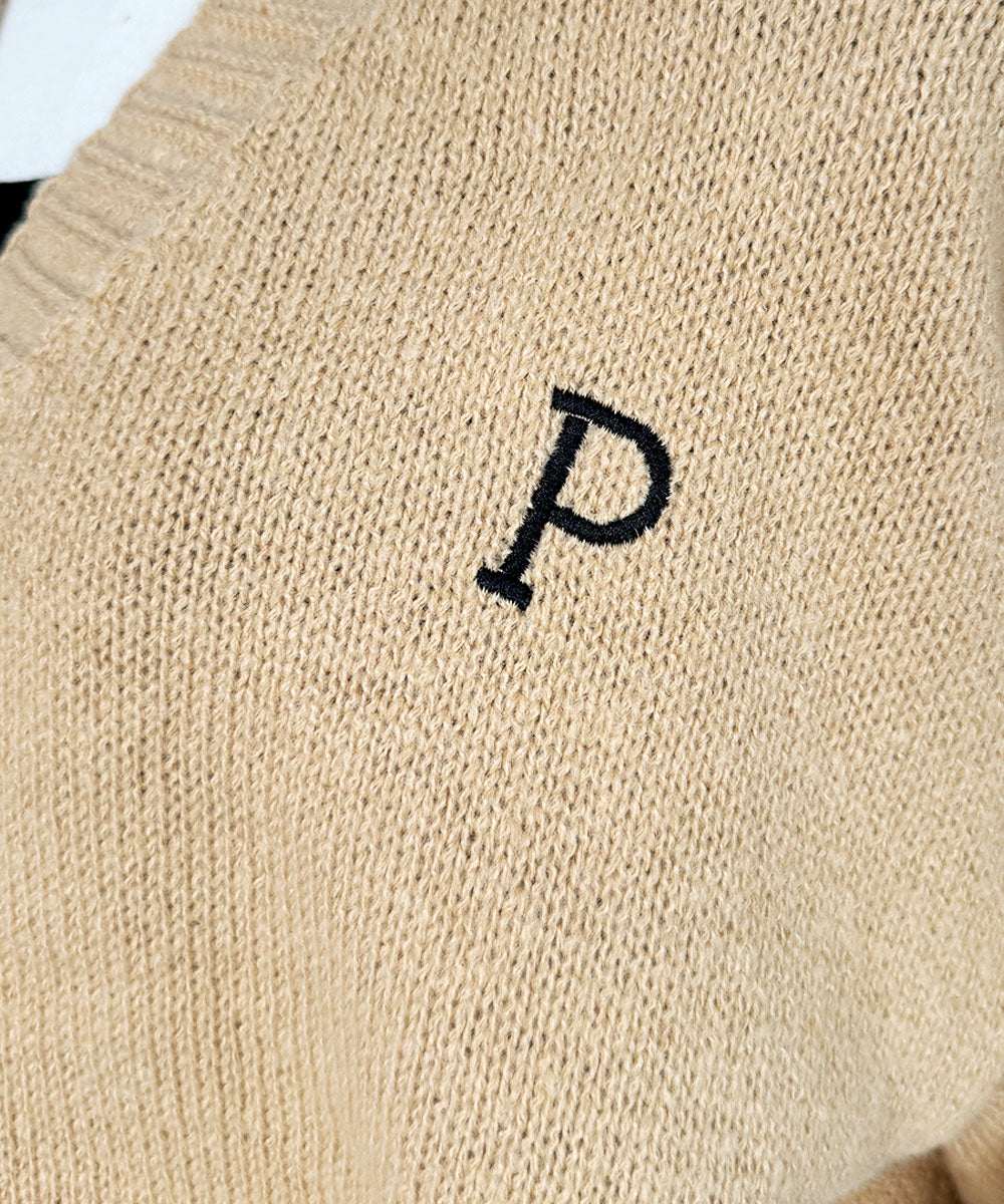 ビビッドレディ VIVIDLADY オーバーフィット ニットカーディガン （ベージュ） ベージュ