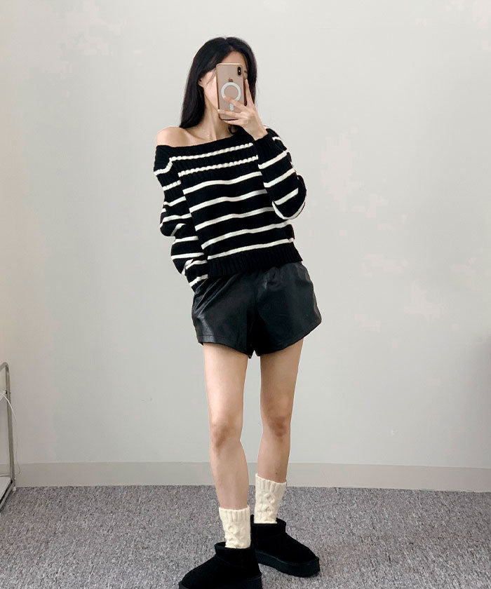 ビビッドレディ VIVIDLADY オフショルダーニット レディース 秋 冬 （ブラック） ブラック