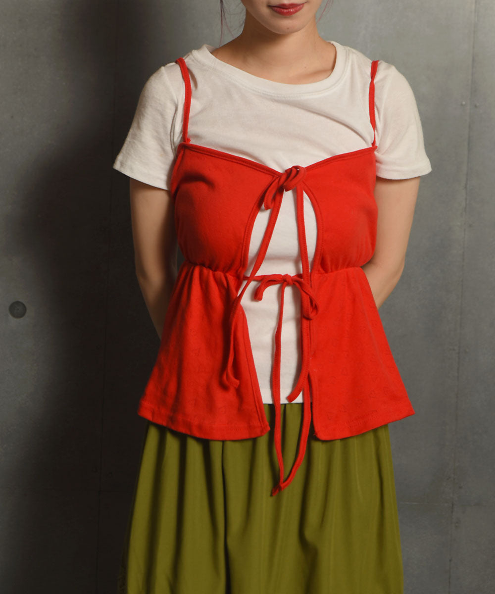 ビビッドレディ VIVIDLADY ダブルリボンキャミソール キャミソール キャミ （レッド） レッド