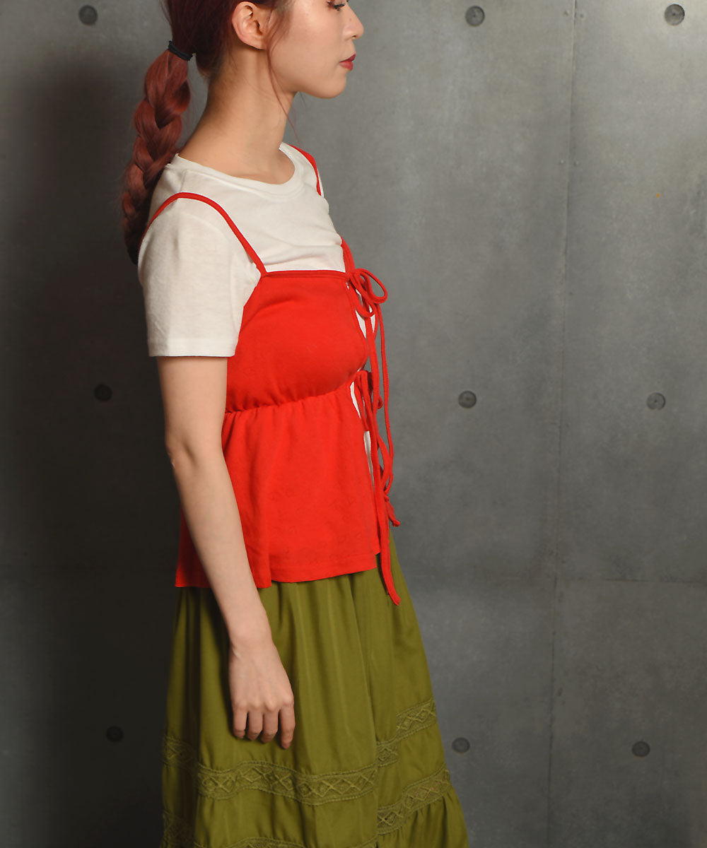 ビビッドレディ VIVIDLADY ダブルリボンキャミソール キャミソール キャミ （レッド） レッド