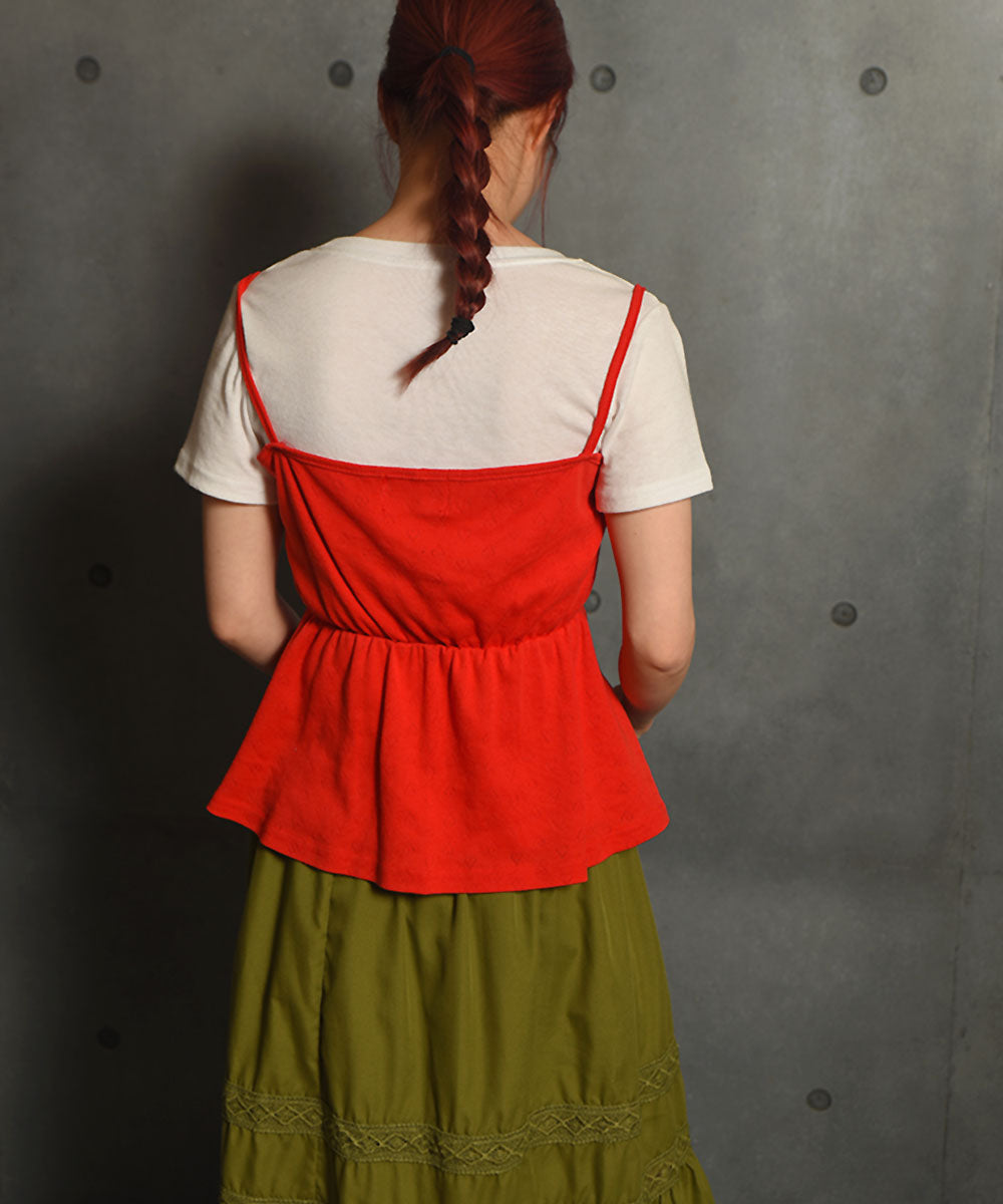 ビビッドレディ VIVIDLADY ダブルリボンキャミソール キャミソール キャミ （レッド） レッド