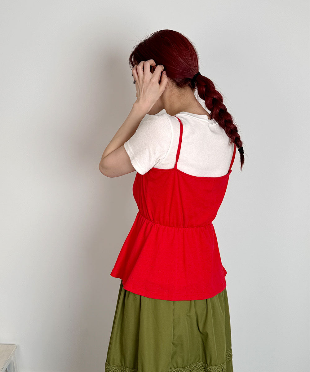 ビビッドレディ VIVIDLADY ダブルリボンキャミソール キャミソール キャミ （レッド） レッド