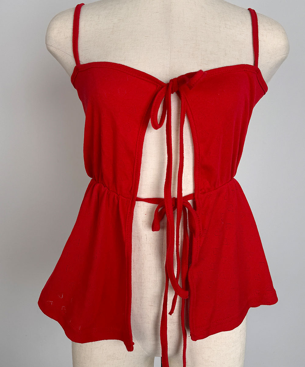 ビビッドレディ VIVIDLADY ダブルリボンキャミソール キャミソール キャミ （レッド） レッド