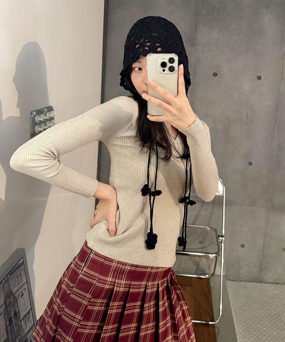 ビビッドレディ VIVIDLADY ニット帽 ニットキャップ ニットcap （ブラック） ブラック