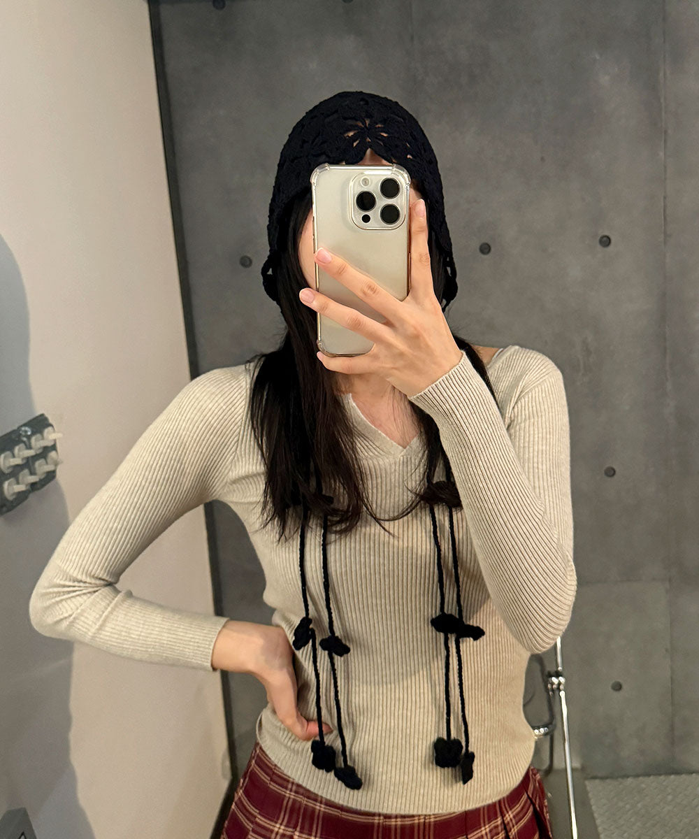 ビビッドレディ VIVIDLADY ニット帽 ニットキャップ ニットcap （ブラック） ブラック