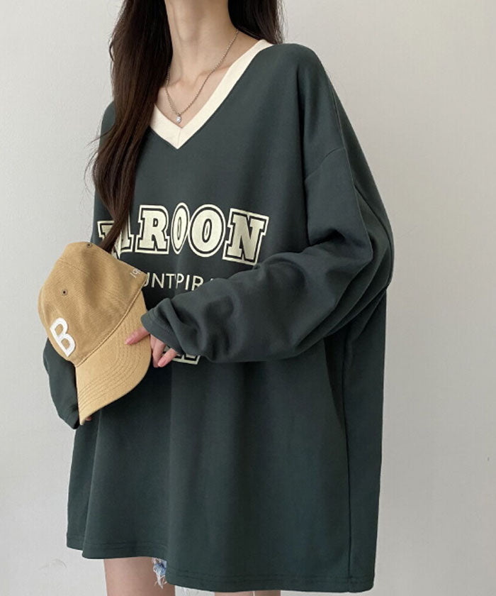 ビビッドレディ VIVIDLADY 韓国ファッション 長袖 tシャツ レディース （グリーン） グリーン