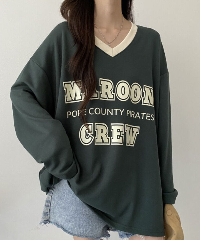 ビビッドレディ VIVIDLADY 韓国ファッション 長袖 tシャツ レディース （グリーン） グリーン