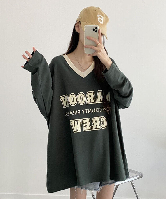 ビビッドレディ VIVIDLADY 韓国ファッション 長袖 tシャツ レディース （グリーン） グリーン