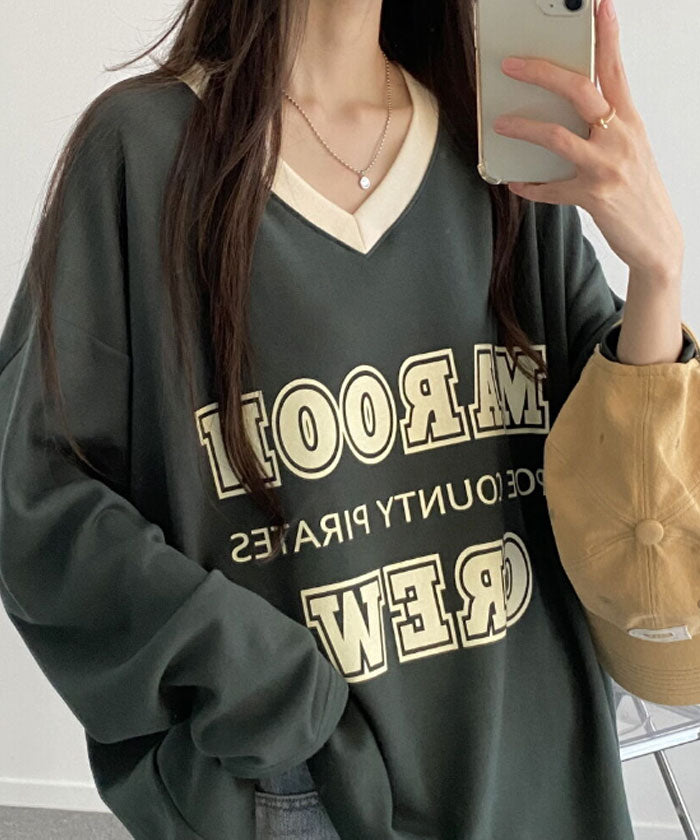 ビビッドレディ VIVIDLADY 韓国ファッション 長袖 tシャツ レディース （グリーン） グリーン
