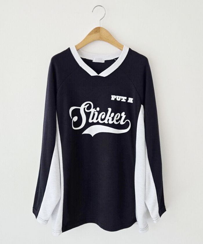 ビビッドレディ VIVIDLADY 韓国ファッション 長袖 tシャツ レディース （ネイビー） ネイビー