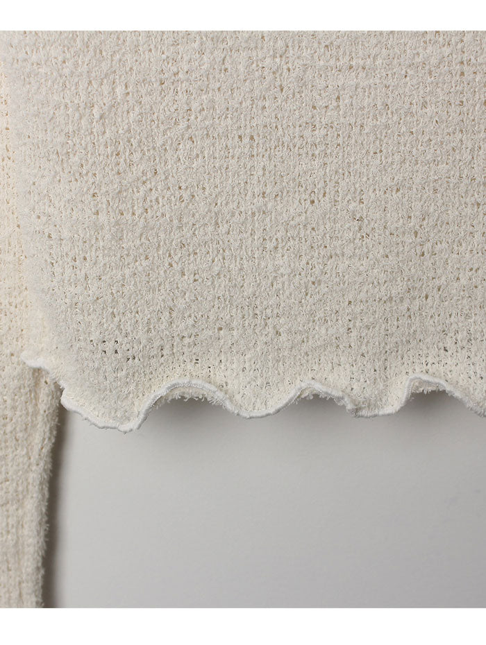 ビビッドレディ VIVIDLADY レースハイネック長袖Tシャツレディース （アイボリー） アイボリー