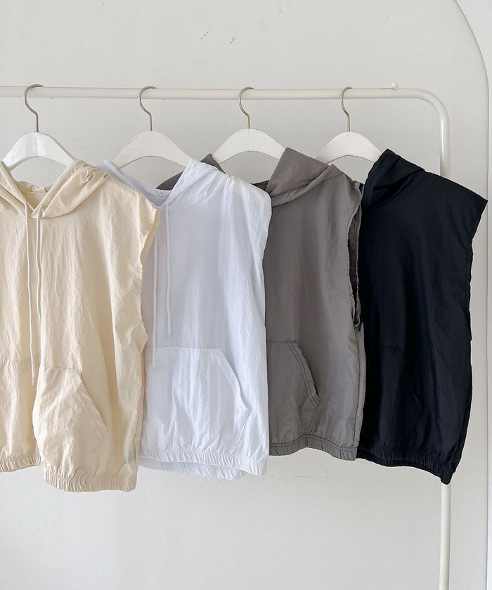 ビビッドレディ VIVIDLADY ノースリーブパーカー レディース （クリーム） クリーム