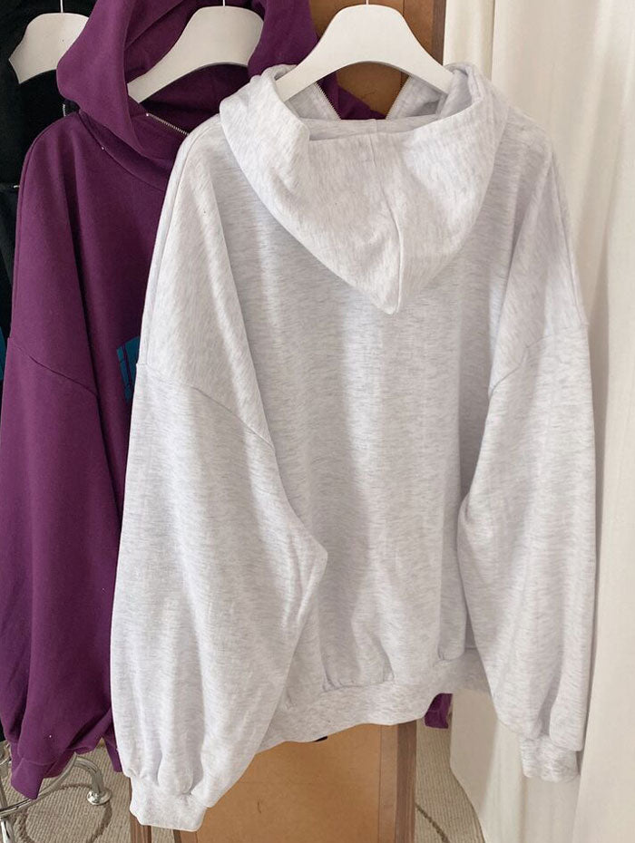 ビビッドレディ VIVIDLADY オーバーフィットロゴ入りパーカー 長袖 （パープル） パープル