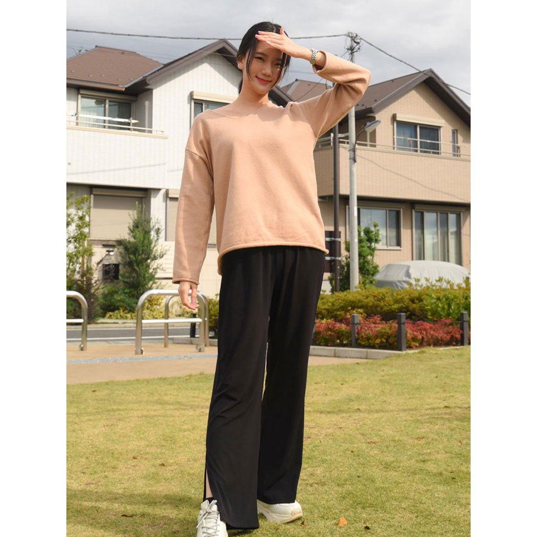 ビビッドレディ VIVIDLADY ニット レディース 長袖 ニット レディース 秋 vネック ねじれ ニット 長袖 レディース トップス レディース vネック （ベージュ） ベージュ