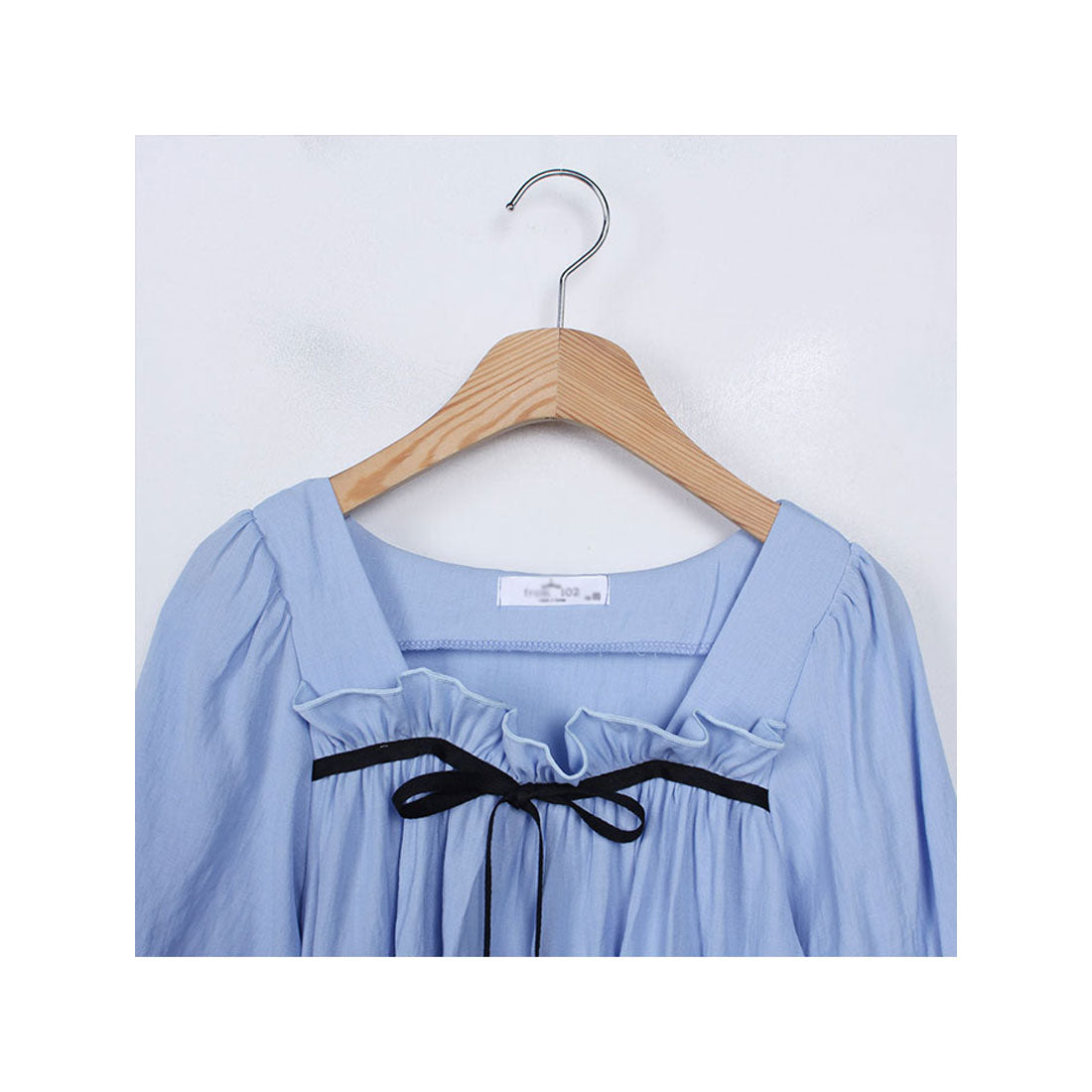 ビビッドレディ VIVIDLADY リボン付きふんわりスリーブブラウス 全4色 レディース （アイボリー） アイボリー