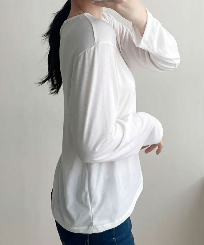 ビビッドレディ VIVIDLADY ベーシックUネックtシャツ長袖