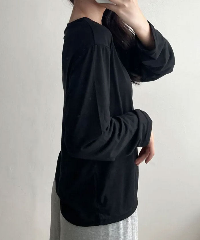 ビビッドレディ VIVIDLADY ベーシックUネックtシャツ長袖