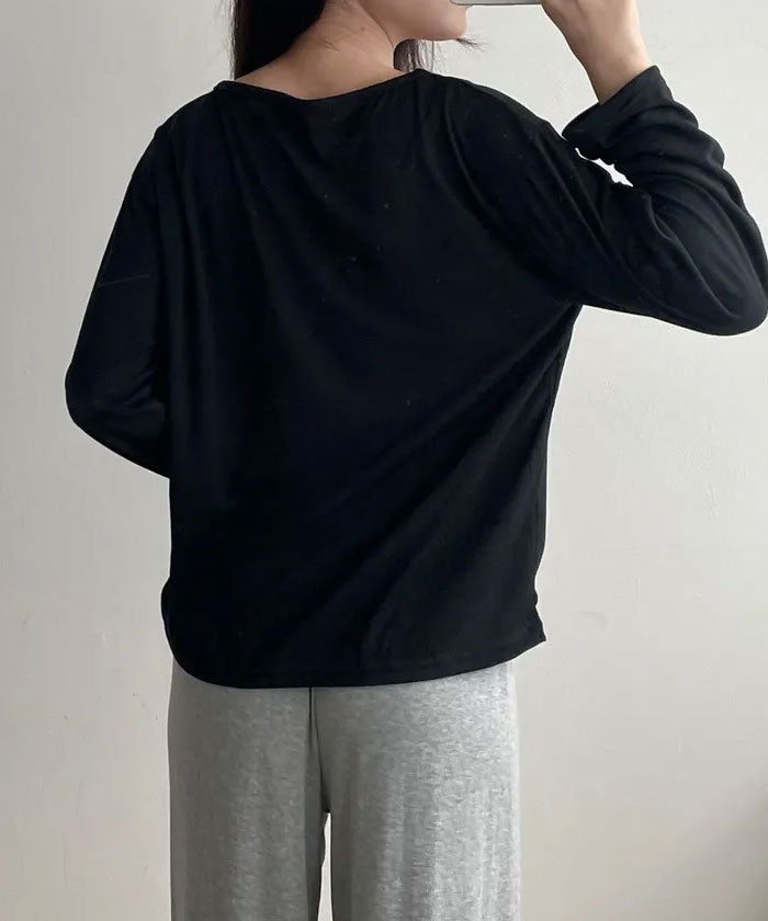 ビビッドレディ VIVIDLADY ベーシックUネックtシャツ長袖