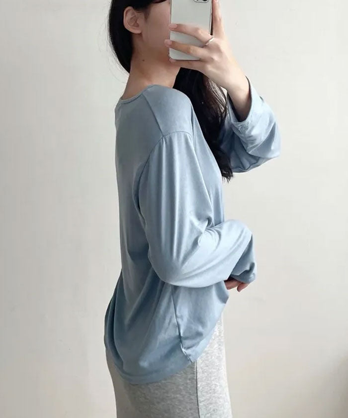 ビビッドレディ VIVIDLADY ベーシックUネックtシャツ長袖