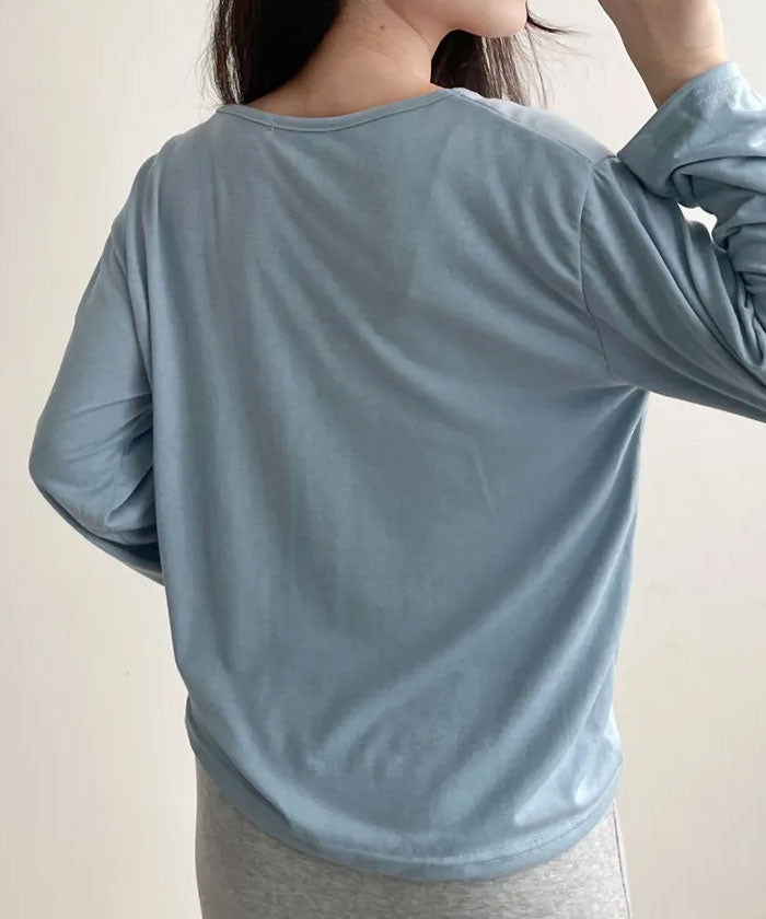 ビビッドレディ VIVIDLADY ベーシックUネックtシャツ長袖