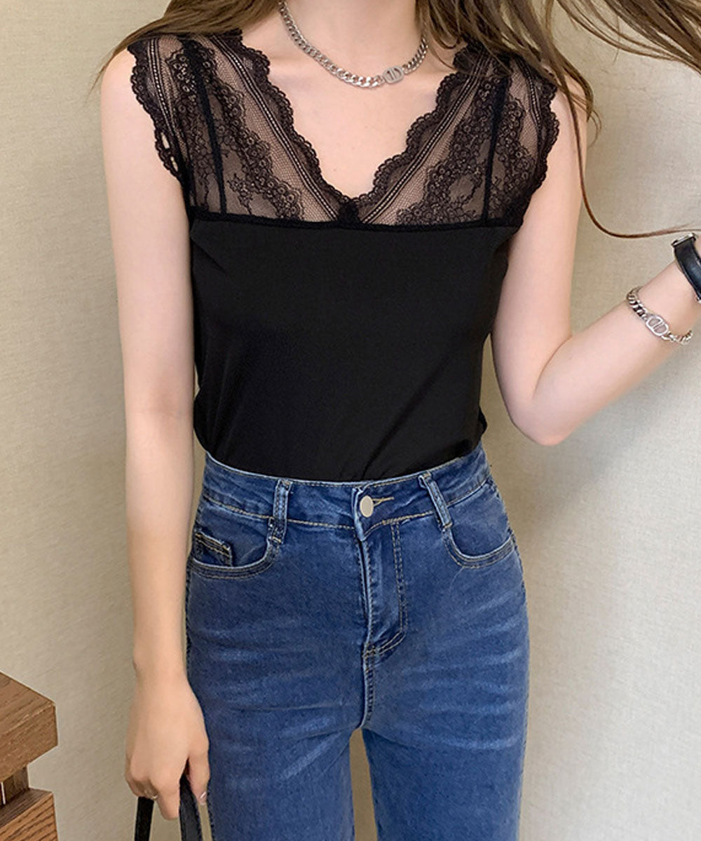 ビビッドレディ VIVIDLADY レースリブトップス レディース タンクトップ