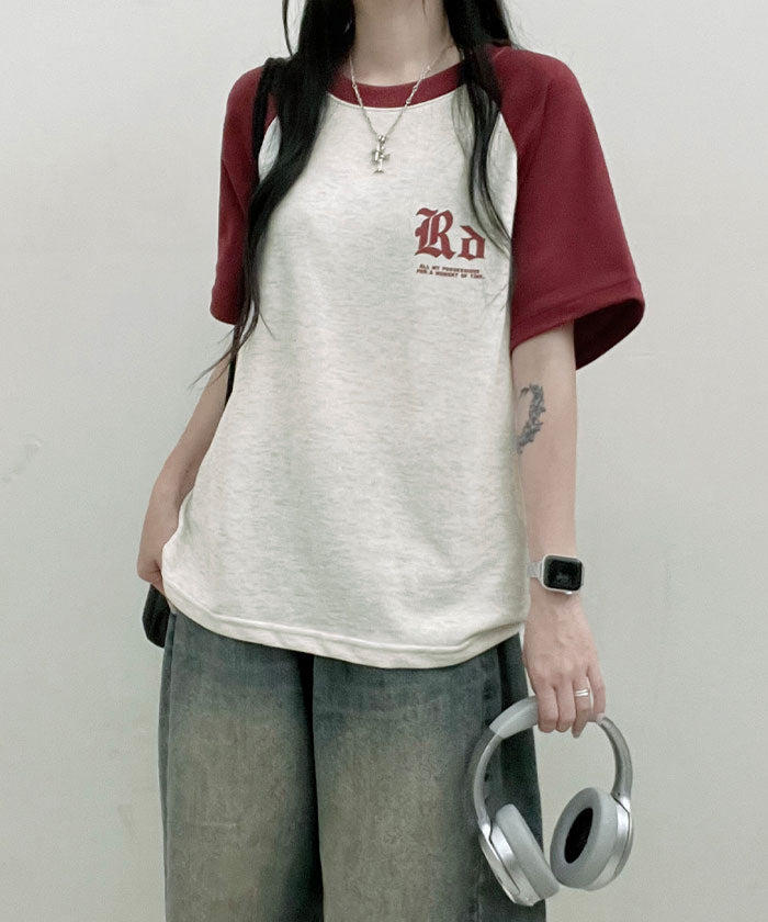 ビビッドレディ VIVIDLADY 配色ラグラン半袖Tシャツ レディース 夏 （ネイビー） ネイビー