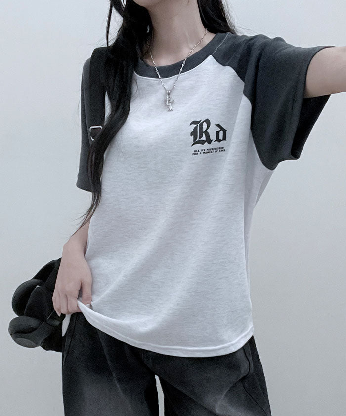 ビビッドレディ VIVIDLADY 配色ラグラン半袖Tシャツ レディース 夏 （ネイビー） ネイビー