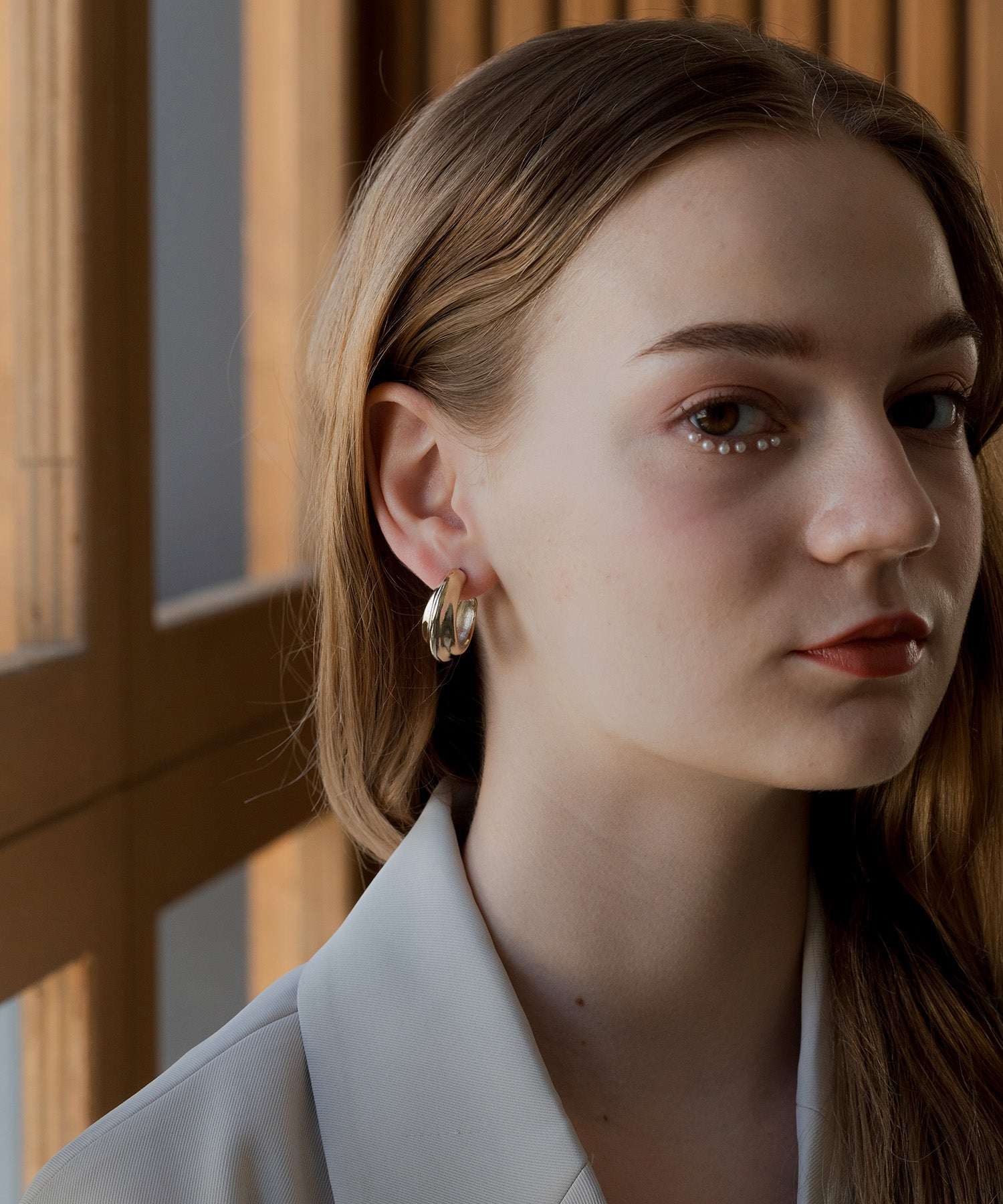 バツリカ VATSURICA 〈LOINE〉メタル ビッグ フープ ピアス