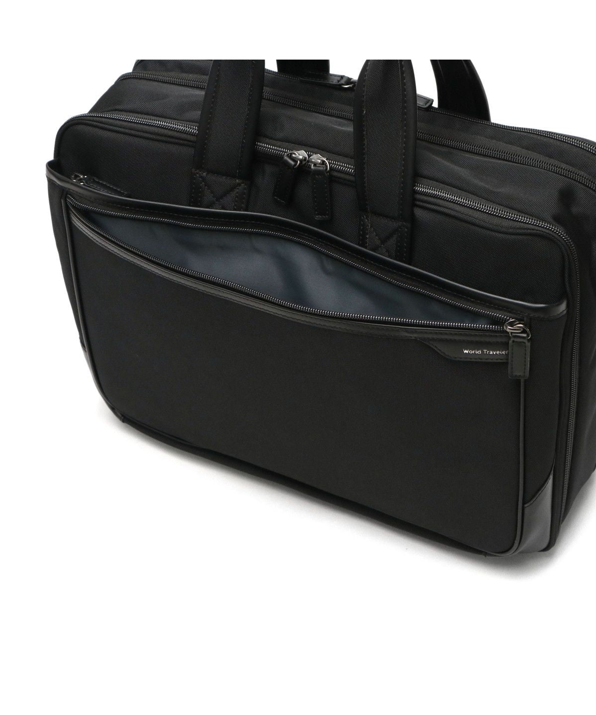 ワールドトラベラー World Traveler ワールドトラベラー ブリーフケース PC B4 軽量 World Traveler 2WAY ビジネスバッグ ショルダー バッグ PC収納 クロトB 17483 （ブラック） ブラック