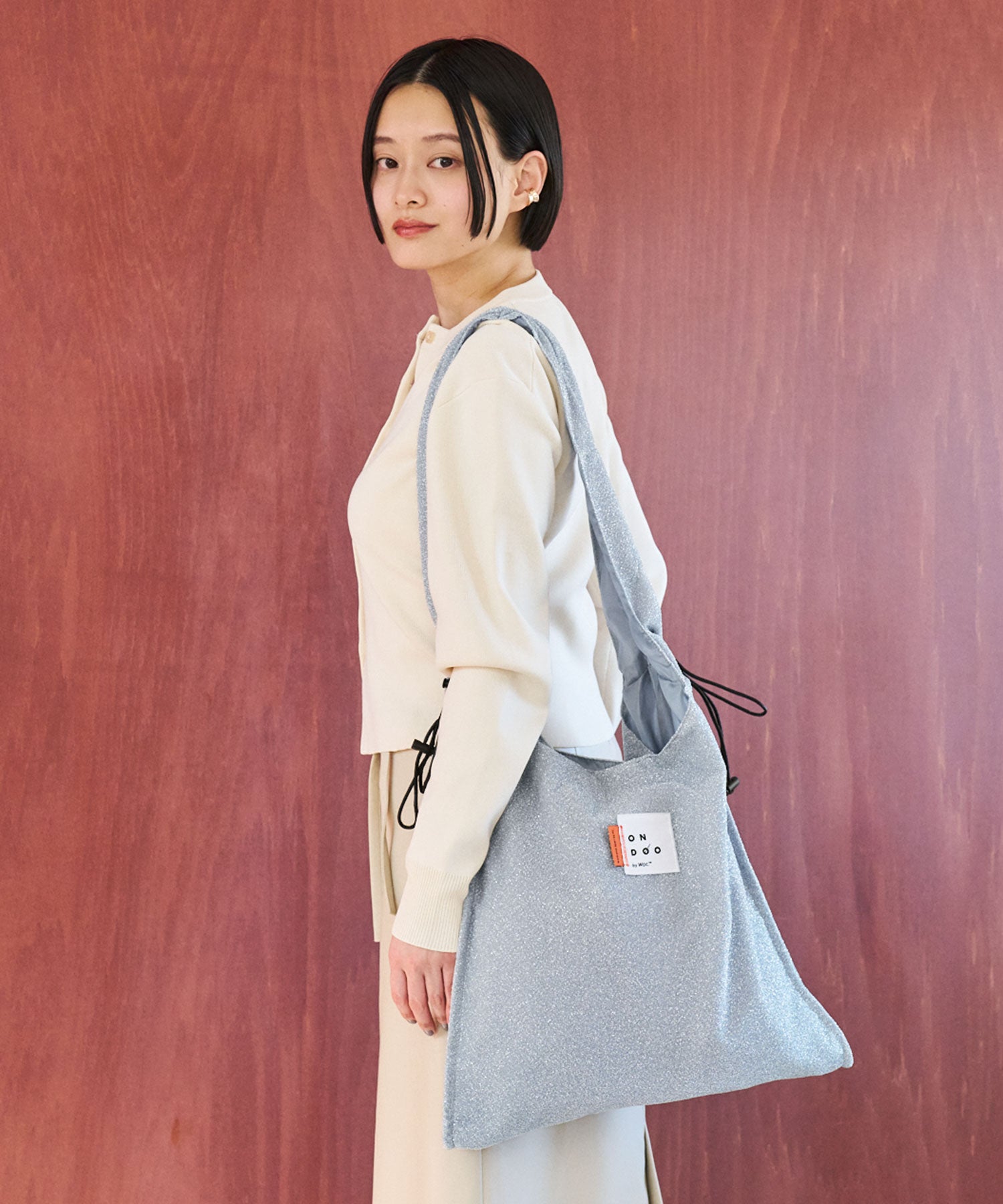 【Wpc.公式】バッグ ONDOO シャーリングドロストトートバッグ （シルバー） シルバー