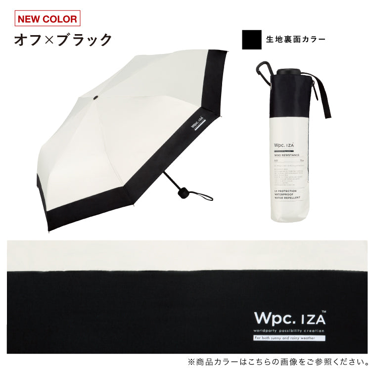 [Wpc. Official] Sun Umbrella Wpc. IZA Men's All-Weather Umbrella ≪Wind Resistant≫ 55cm Large Complete Light Blocking Heat Shielding All-Weather Strong Against Wind Durable Larger Size Men's Women's Folding Umbrella