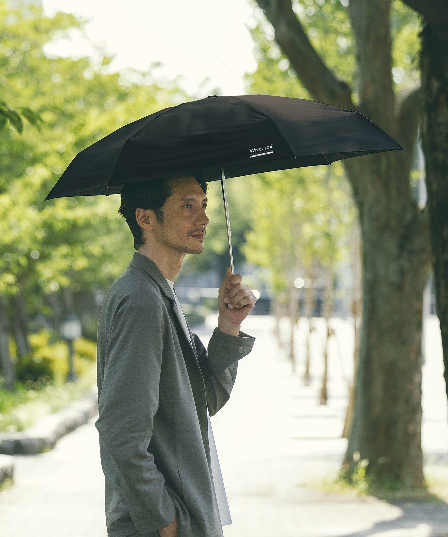 [Wpc. Official] Sun Umbrella Wpc. IZA Men's All-Weather Umbrella ≪Compact≫ 55cm Large Complete Light Blocking Heat Shield Lightweight All-Weather Men's Women's IZA Folding Umbrella