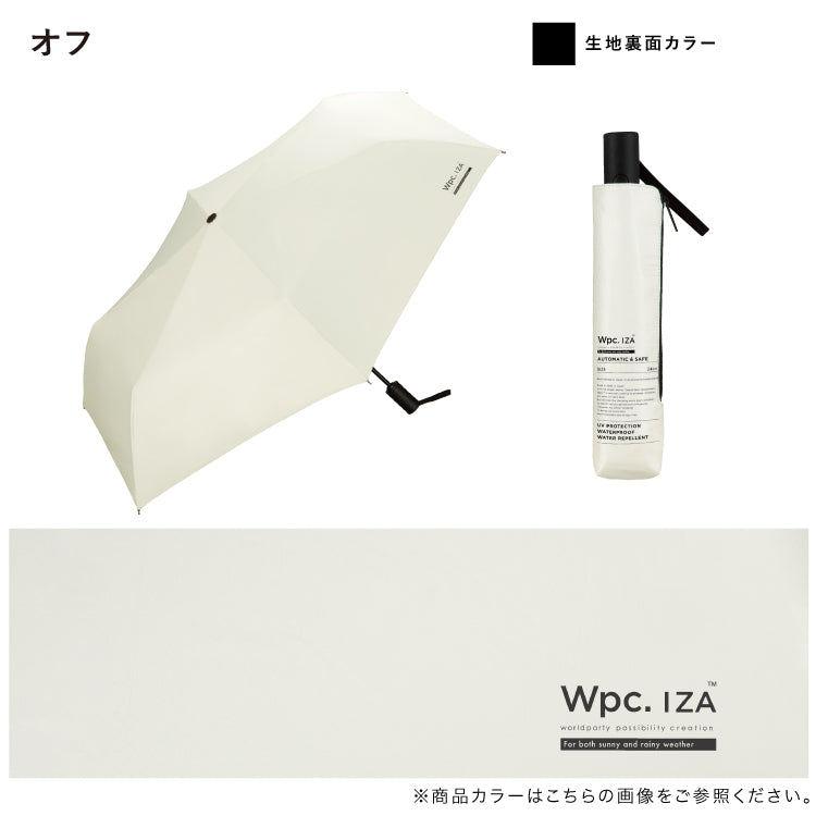 【Wpc.公式】日傘 Wpc. IZA 男の晴雨兼用傘 ≪自動開閉≫ Automatic&Safe 大きい 完全遮光 遮熱 晴雨兼用 メンズ レディース イーザ イザ 折りたたみ傘 折りたたみ（オフ×ブラック） オフ×ブラック