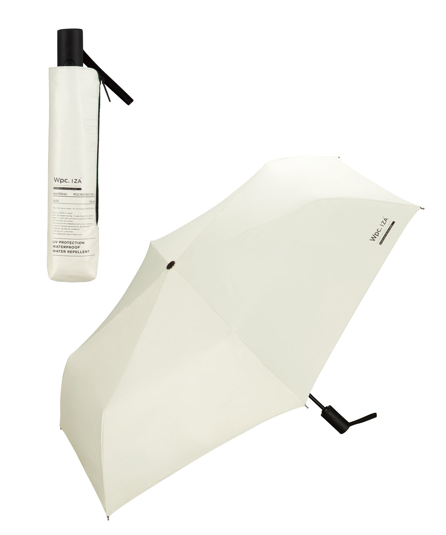 【Wpc. Official】Sun Umbrella Wpc. IZA Men's All-Weather Umbrella ≪Automatic Open/Close≫ Automatic & Safe Large Complete Light Blocking Heat Shielding All-Weather Men's Women's IZA Folding Umbrella