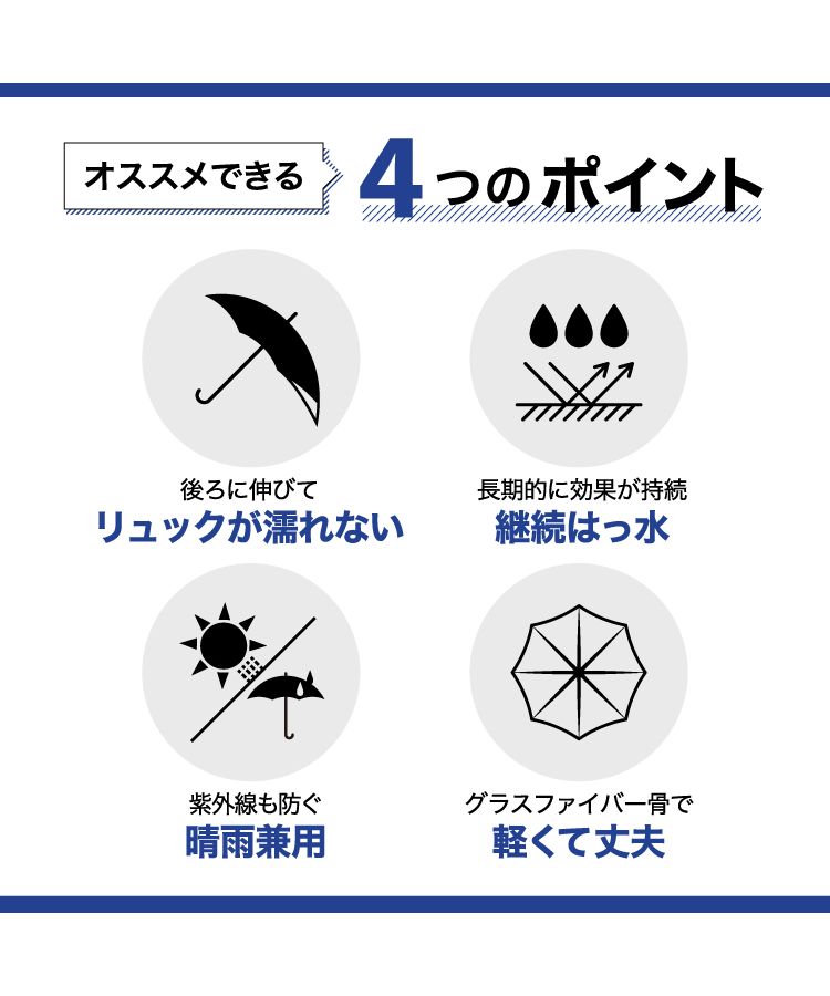 [Wpc. Official] Umbrella UNISEX Back Protect Folding Umbrella Large Size Bag Waterproof Continuous Water Repellent Sun and Rain Dual Use Men's Women's Folding Umbrella