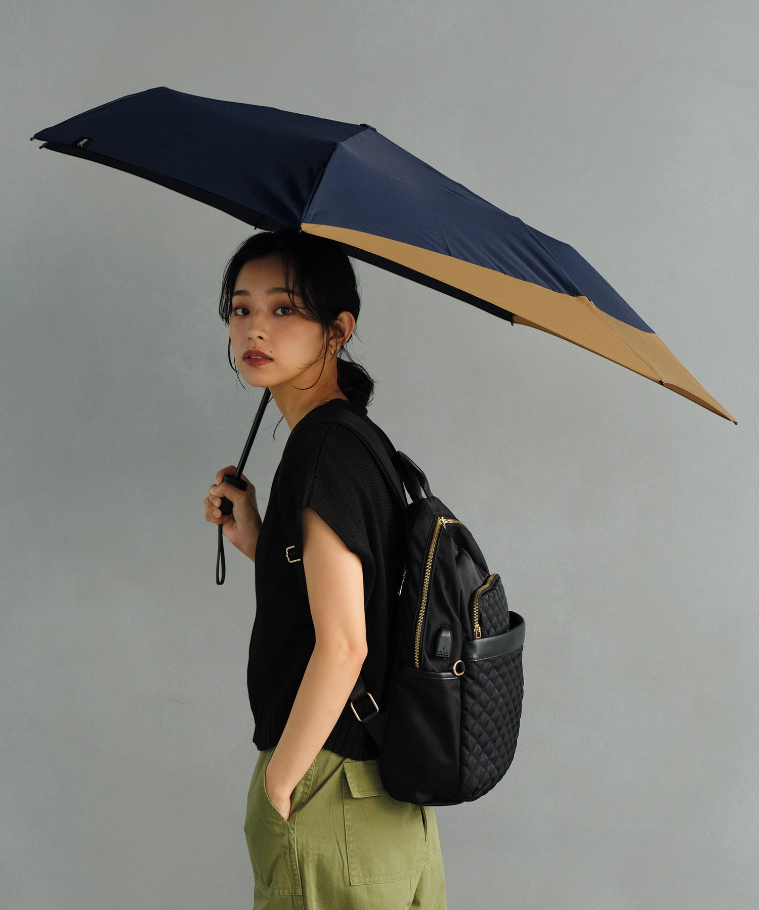 [Wpc. Official] Umbrella UNISEX Back Protect Folding Umbrella Large Size Bag Waterproof Continuous Water Repellent Sun and Rain Dual Use Men's Women's Folding Umbrella