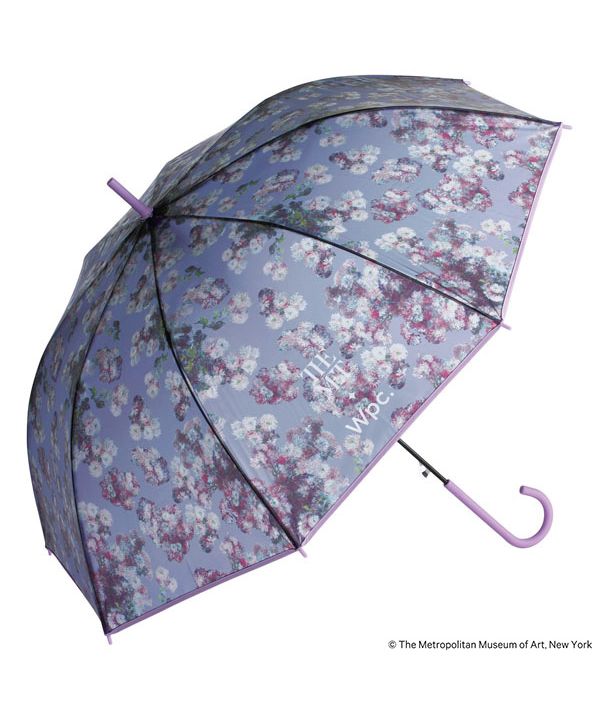 【Wpc.公式】ビニール傘 メトロポリタン美術館 名画アンブレラ 61cm 大きい ジャンプ傘 傘 レディース 雨傘 長傘 （モネ/菊） モネ/菊