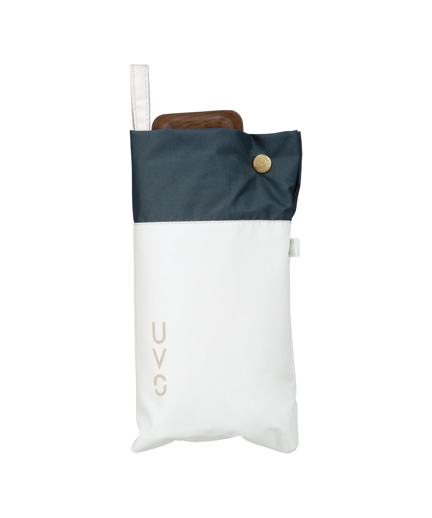 【Wpc.公式】最強の日傘 UVO(ウーボ) 5段 53cm 大きい 完全遮光 遮熱 UVカット100％ 晴雨兼用 コンパクト 大きめ レディース 折りたたみ傘 折り畳み傘（オフ×ブルーグレー） オフ×ブルーグレー