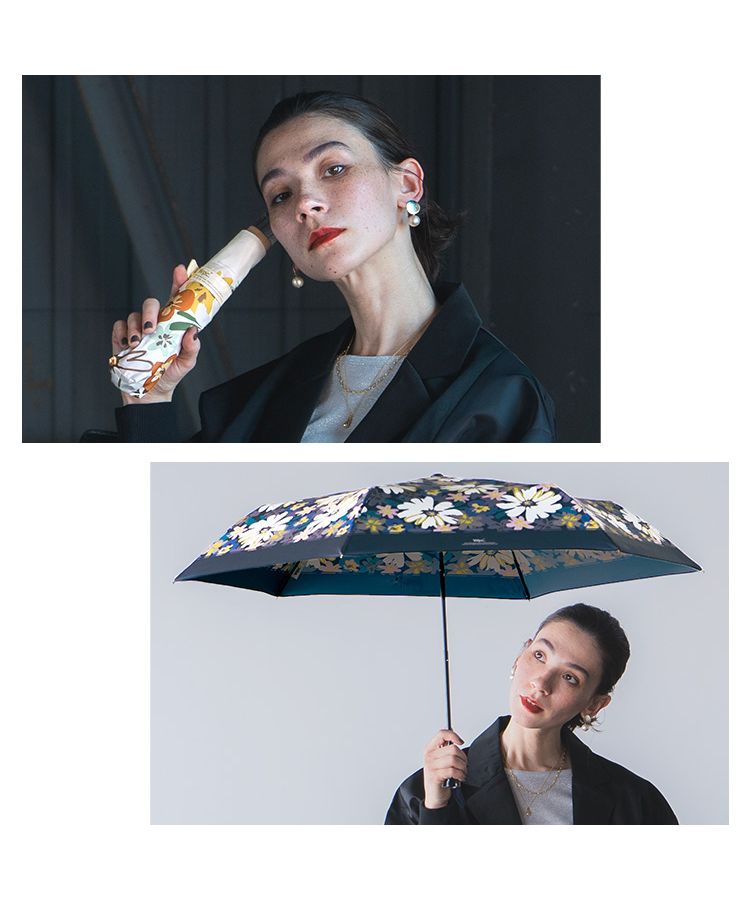 【Wpc.公式】雨傘 ブルーミングフラワー ミニ 50cm 軽量 晴雨兼用 傘 レディース 折りたたみ傘 折り畳み傘 折りたたみ 折り畳み