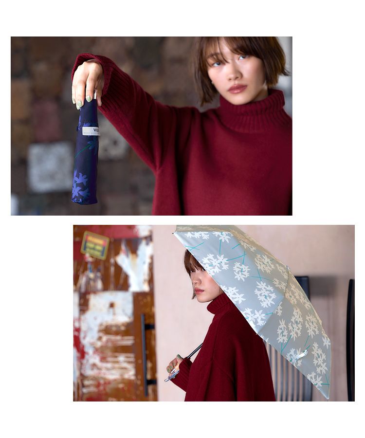 【Wpc.公式】雨傘 ヒヤシンス ミニ 50cm 軽量 晴雨兼用 傘 レディース 折りたたみ傘 折り畳み傘 折りたたみ 折り畳み