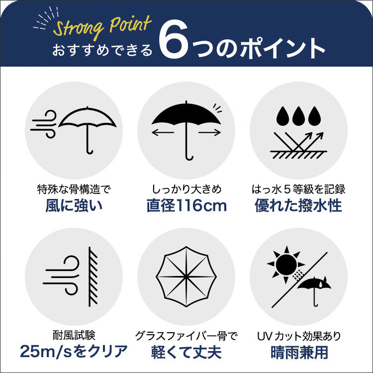 [Wpc. Official] Umbrella Windproof Extra Large Size WIND RESISTANCE Parent Bone 68cm Large Umbrella Rain and Shine Compatible Men's Women's Folding Umbrella Strong Against Wind Large Size Male Female Folding Umbrella
