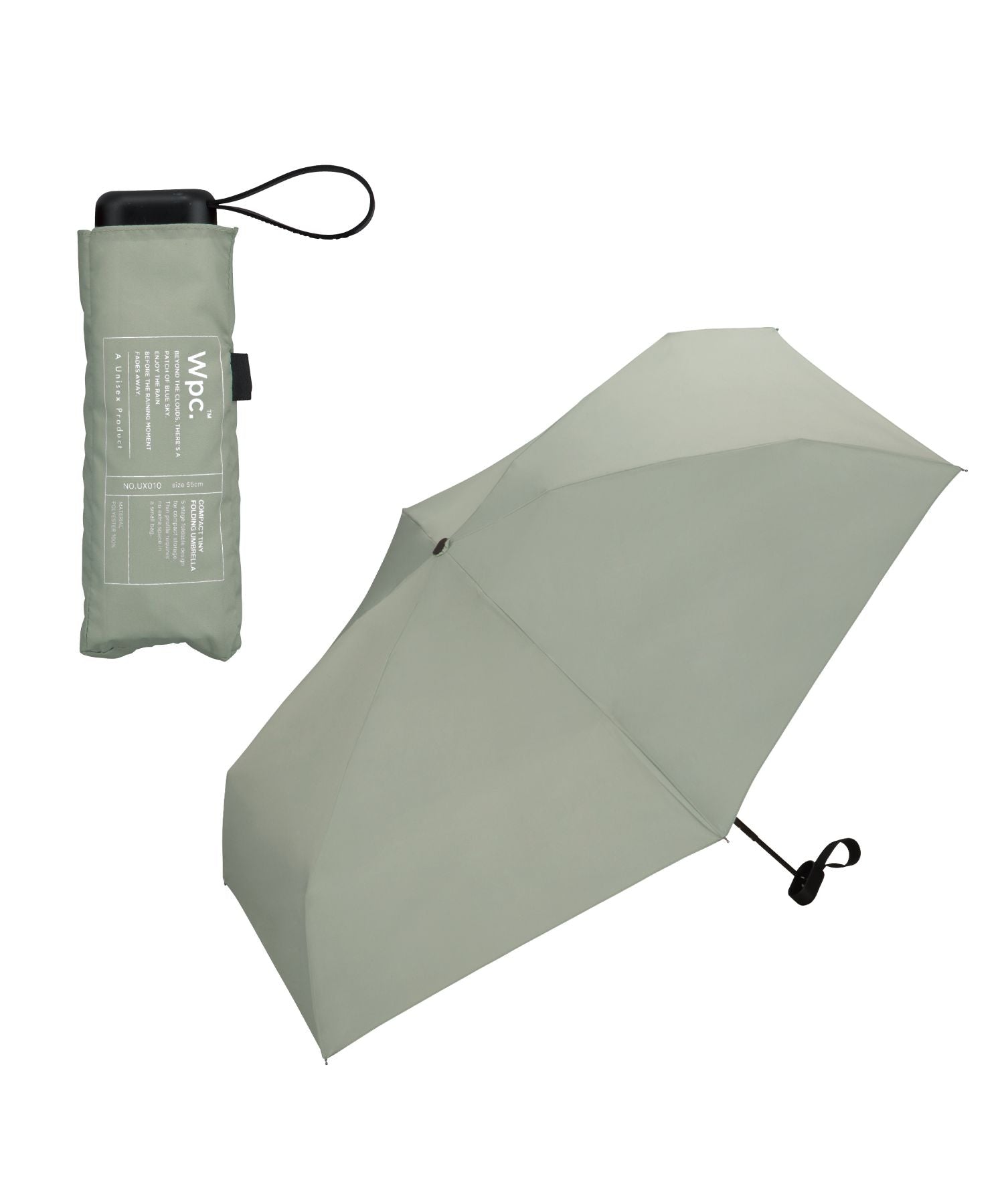 【Wpc.官方】雨傘 UNISEX COMPACT TINY FOLD 親骨55cm 大型 晴雨兼用 傘 男性 女性 折疊傘 男性 女性 時尚