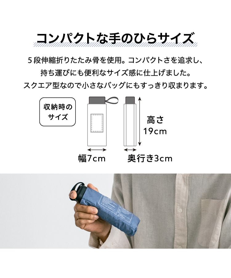 【Wpc.官方】雨傘 UNISEX COMPACT TINY FOLD 親骨55cm 大型 晴雨兼用 傘 男性 女性 折疊傘 男性 女性 時尚
