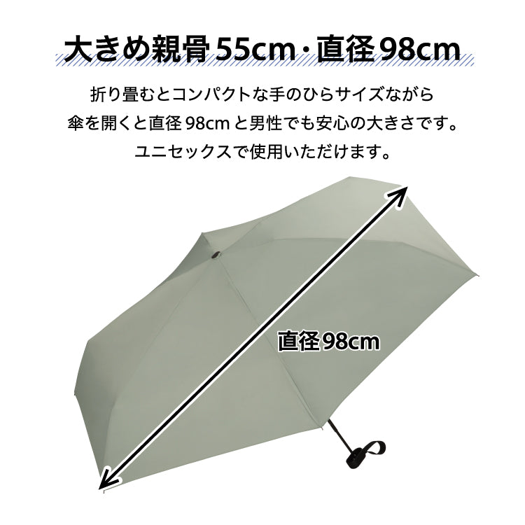 【Wpc.官方】雨傘 UNISEX COMPACT TINY FOLD 親骨55cm 大型 晴雨兼用 傘 男性 女性 折疊傘 男性 女性 時尚