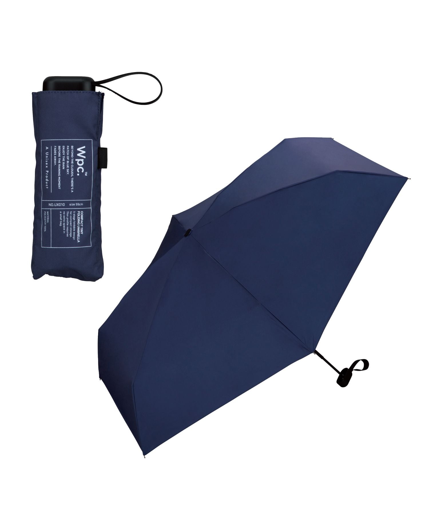 【Wpc.官方】雨傘 UNISEX COMPACT TINY FOLD 親骨55cm 大型 晴雨兼用 傘 男性 女性 折疊傘 男性 女性 時尚