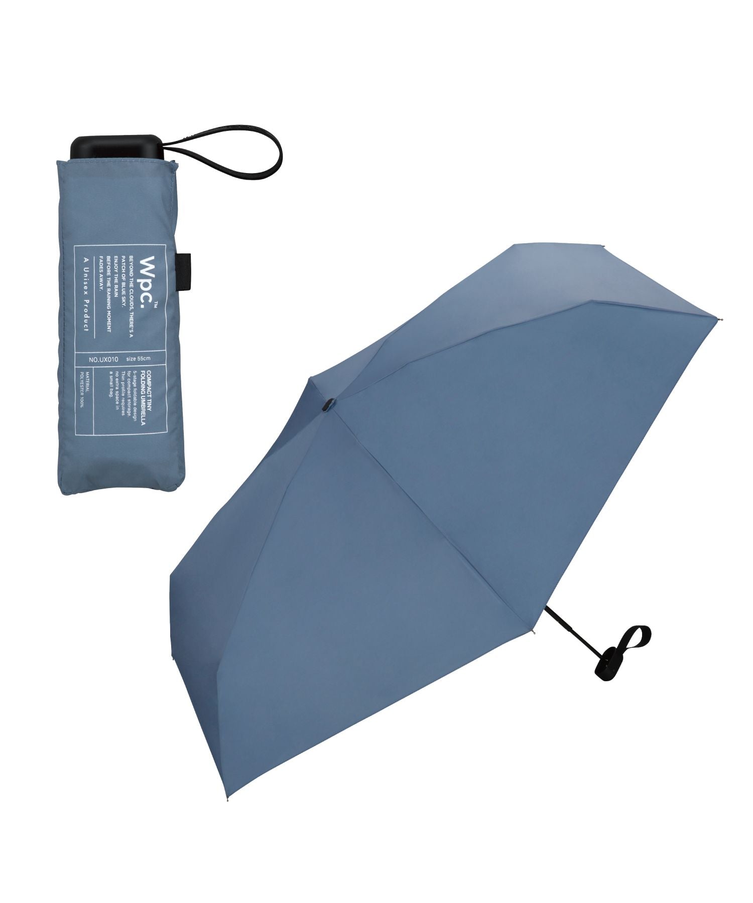 【Wpc.官方】雨傘 UNISEX COMPACT TINY FOLD 親骨55cm 大型 晴雨兼用 傘 男性 女性 折疊傘 男性 女性 時尚