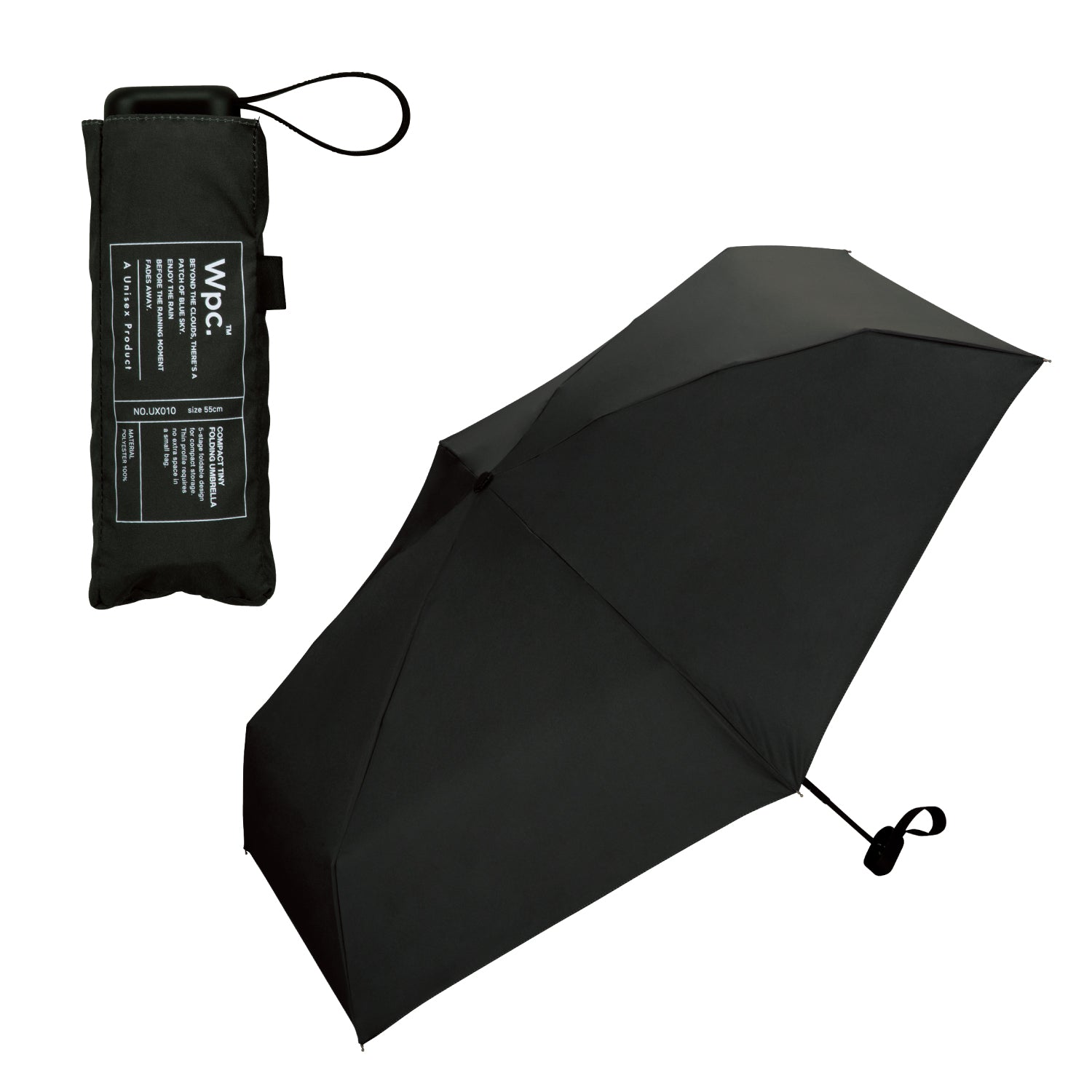 【Wpc.官方】雨傘 UNISEX COMPACT TINY FOLD 親骨55cm 大型 晴雨兼用 傘 男性 女性 折疊傘 男性 女性 時尚