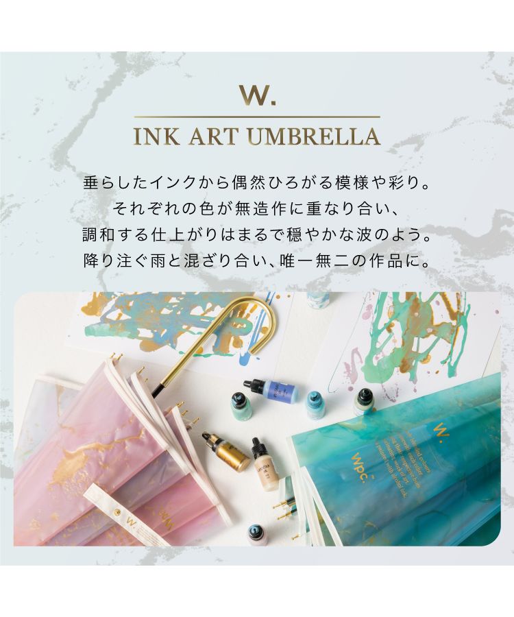 【Wpc.官方】［塑膠傘］墨水藝術傘迷你 親骨49cm 傘 女士 雨傘 摺疊傘 時尚 可愛 女性 通勤 通學